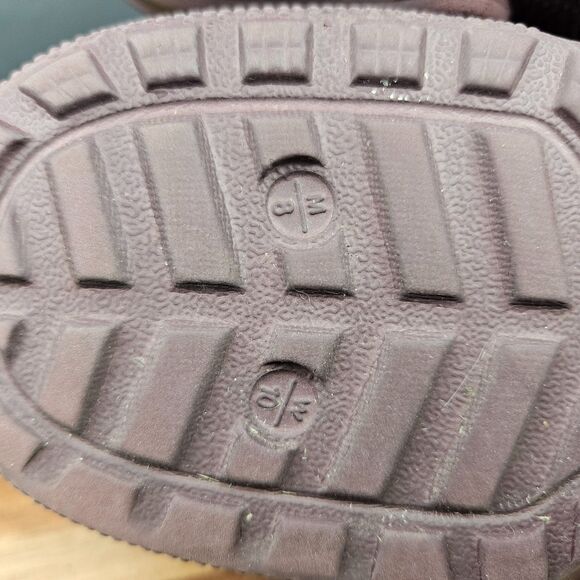 Crocs Classic Fuzz Lined Clog Shoes Mens Size 8 Womens 10 Maroon Fleece Slip On - Picture 11 of 12